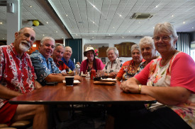 Players certainly embraced the casual outfits of Charity Round.