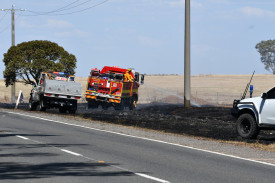 Brigades worked to contain the two blazes outside of Carisbrook.