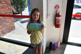 Sigrid got very creative with her landscape painting.