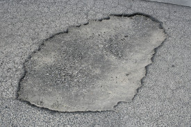 The pothole they wish to see fixed