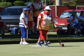 Lynette Ross rolls for Avoca.