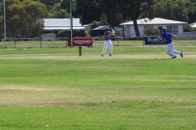 Oliver Cassidy making some valuable runs against the Grampians.