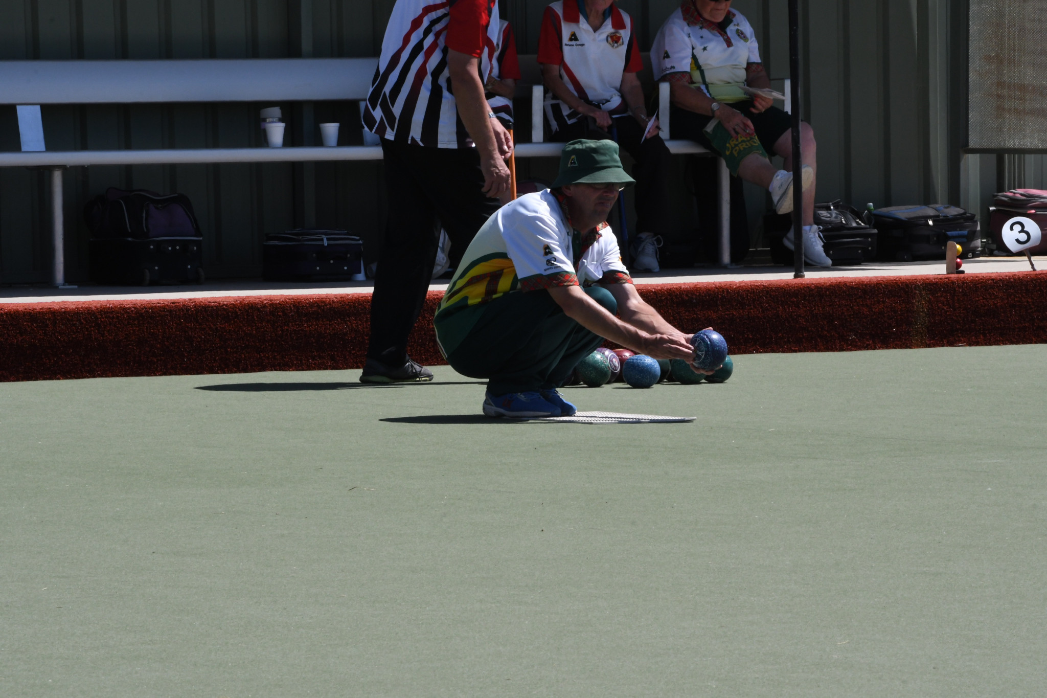 Glyn Prosser lines up a shot for Highland Gold.