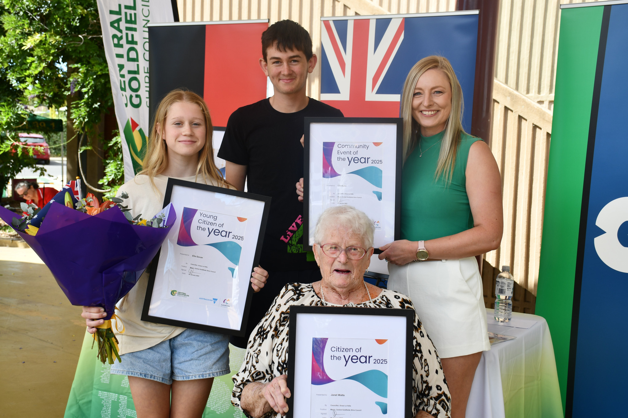 Ella Govan, Connor Alexander, Janet Watts, and Shelley Feilding received top honours in Maryborough on Sunday.