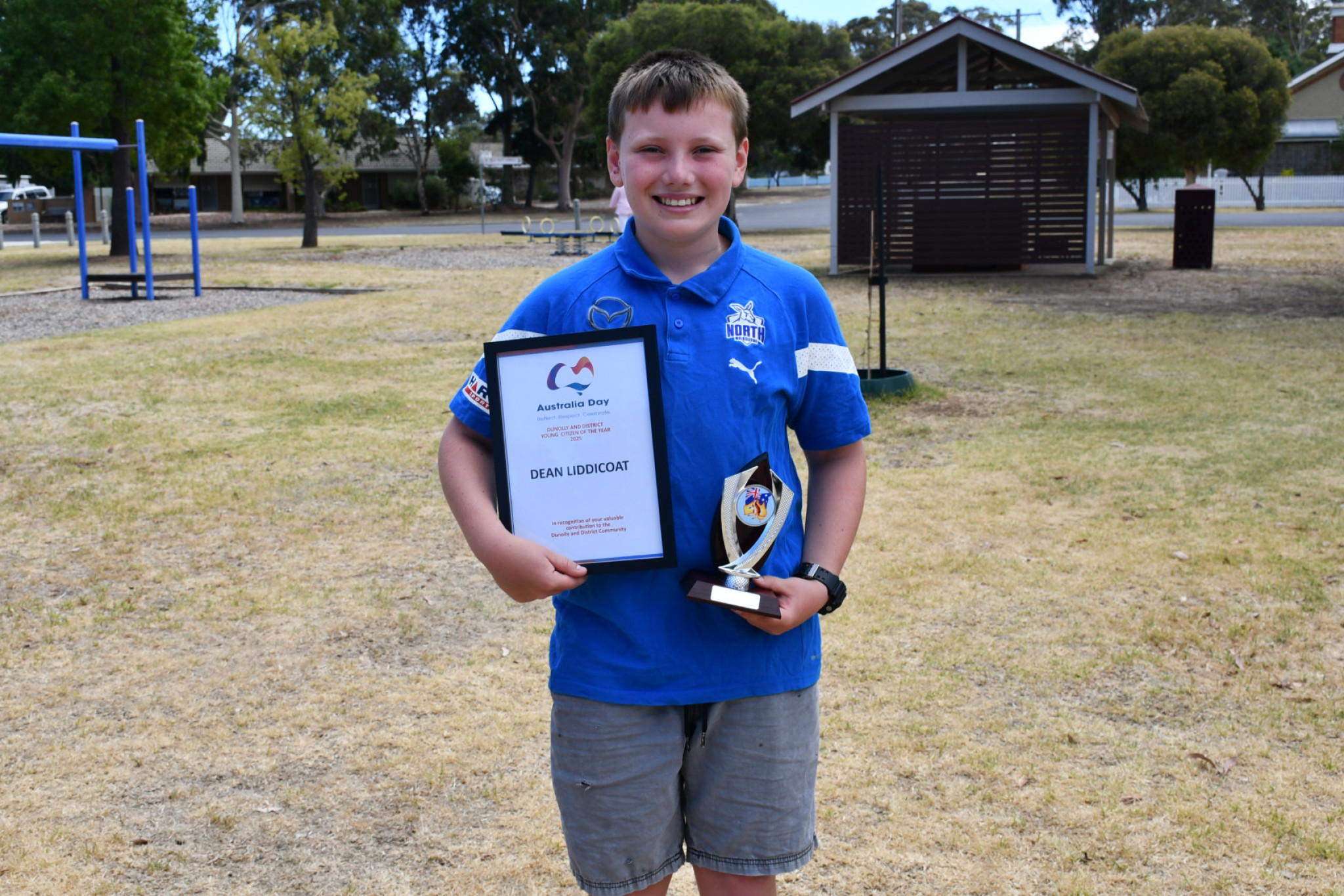 When receiving his award, Dean thanked his parents and everyone who nominated him.
