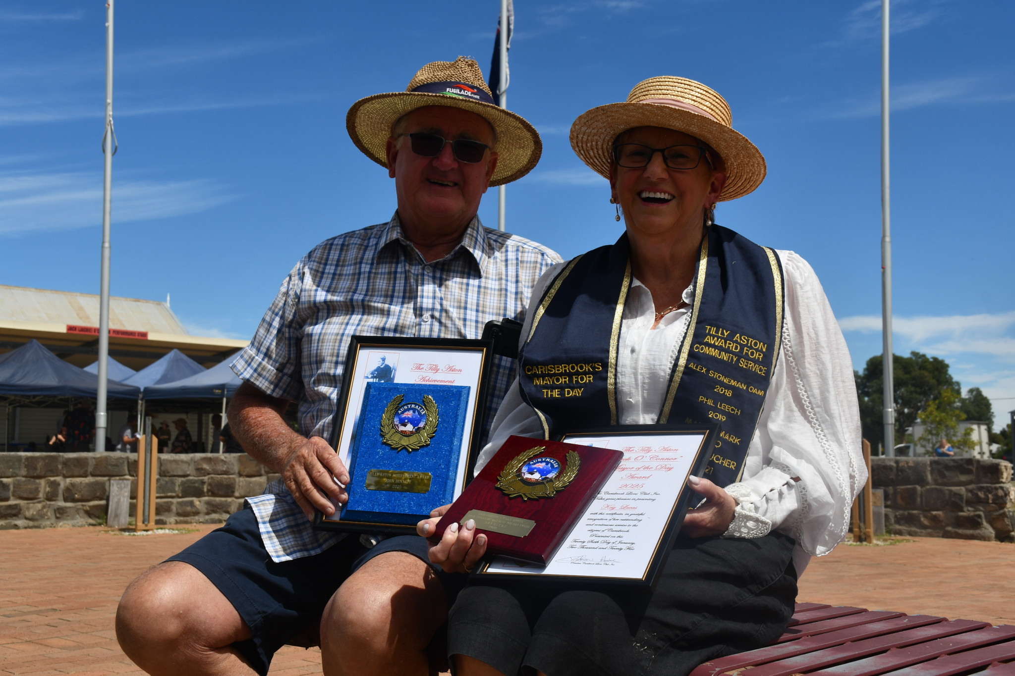 Siblings John Bennett and Kay Lucas were applauded for their community efforts on Sunday as both won an Australia Day award.