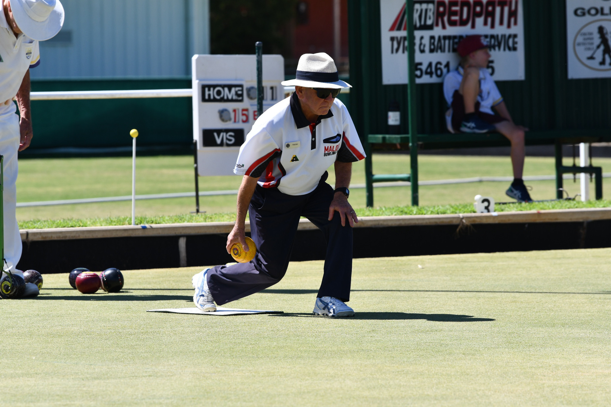 Philip Best helping Maldon put their best foot forward against Dunolly Gold.