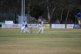 Liam Hurse plays a shot for Carisbrook.