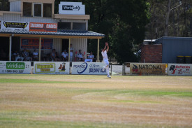 Joe Lovel had his eyes on the ball for this catch to dismiss Liam Hurse.