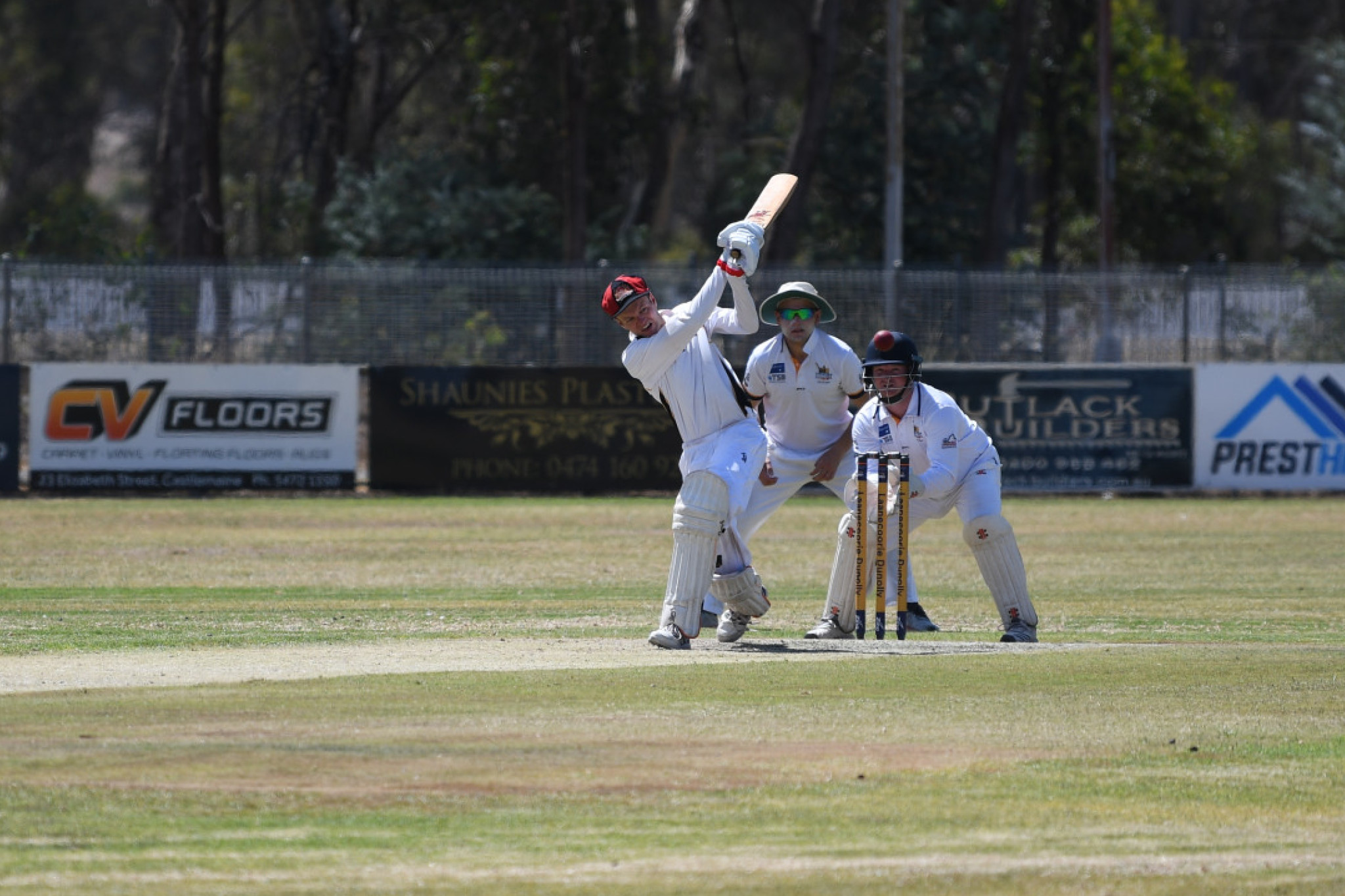 William Coutts playing a shot on the leg side during his gritty innings.