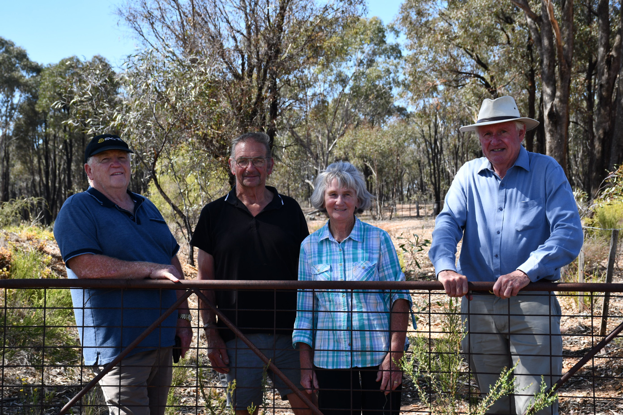Maryborough Aero Club president Greg Corcoran, Maryborough RDA coach Kevin Marshall and president Aileen Marshall, alongside past Maryborough Aero Club president Rod Brown assessed a potential site at the Maryborough Aerodrome.
