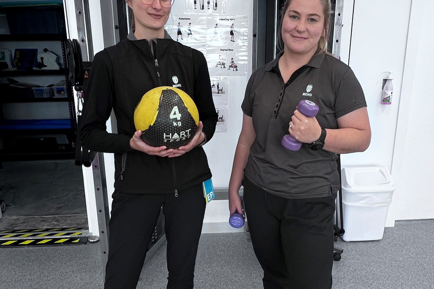 MDHS exercise physiologists Sandy Shepherd and Sian Williams are encouraging residents to register for the cancer education program.