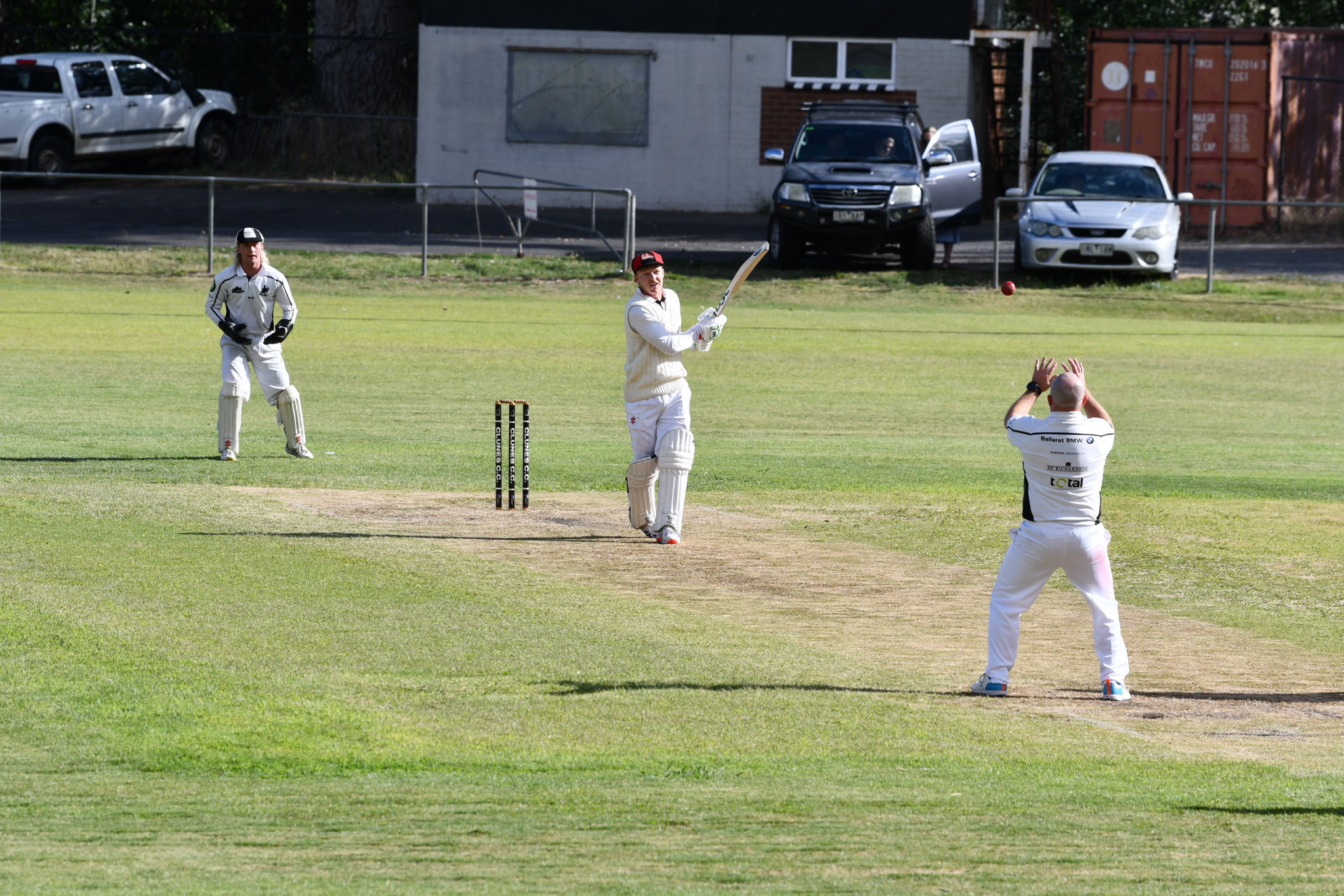 Liam Hurse’s fine innings comes to an end at the hands of Brendan Ingram.