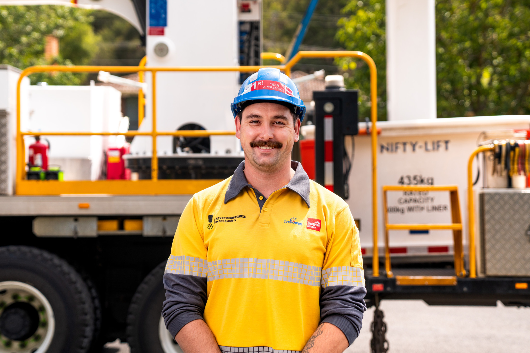 Nathan Murrell has begun training as an apprentice lineworker in Maryborough.