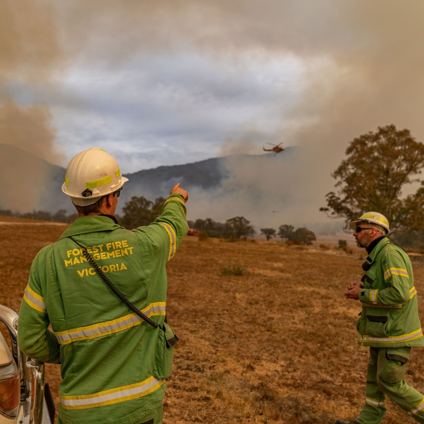 The fire continued to burn for two weeks.