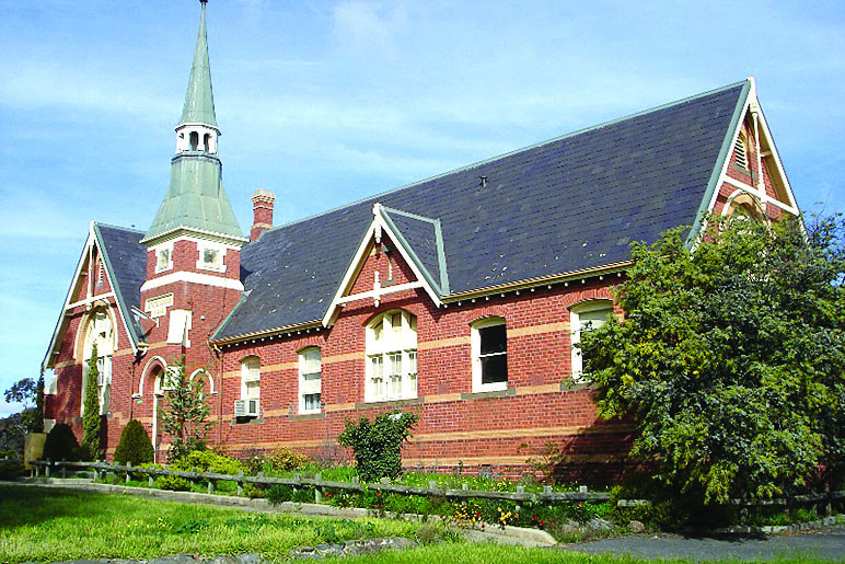 The beautiful and solidly built former East Maryborough Primary School 2828, now home to the School House Village housing precinct.