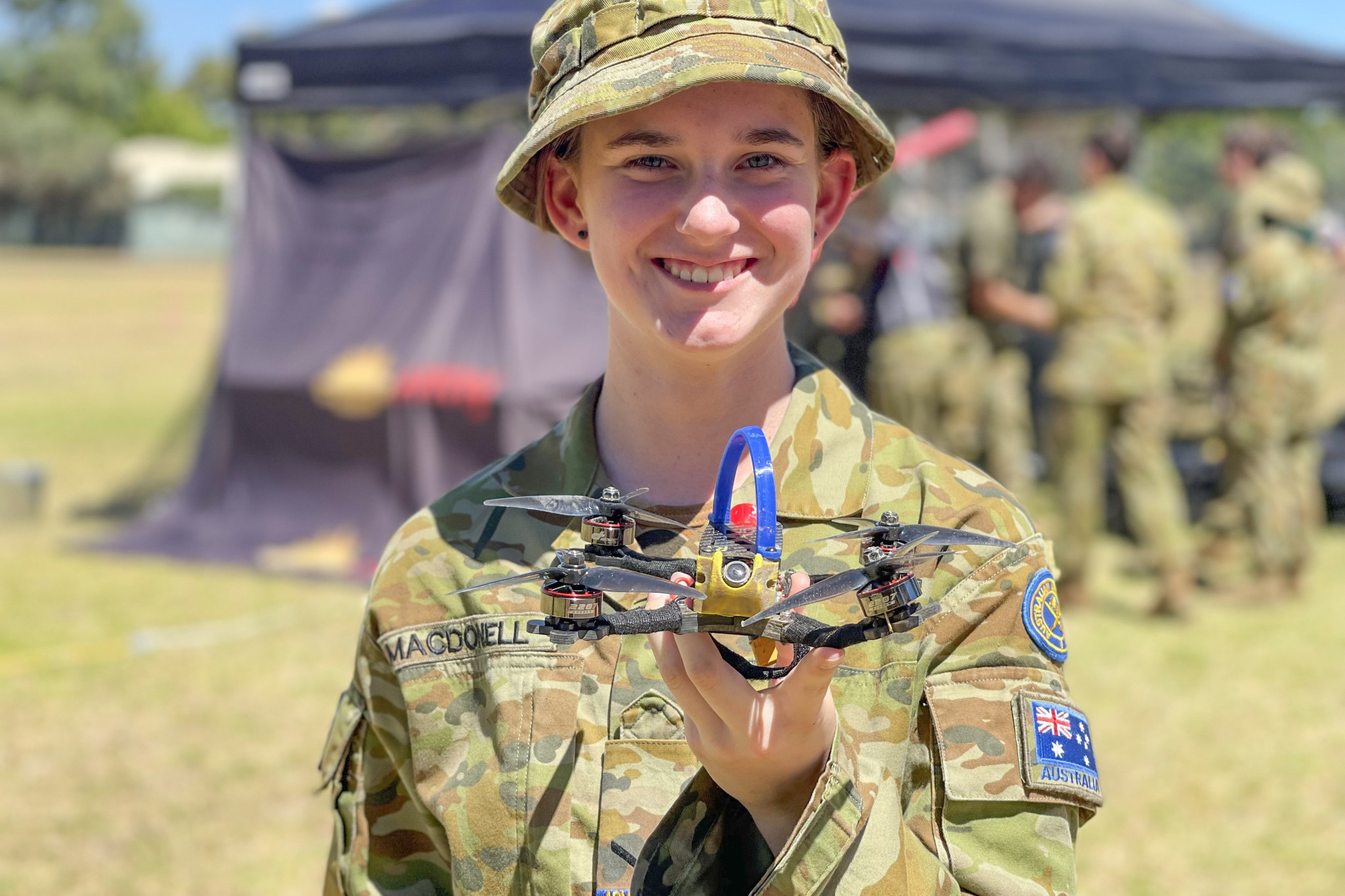 Charlotte MacDonell at one of her recent drone camps. Photo: Supplied.