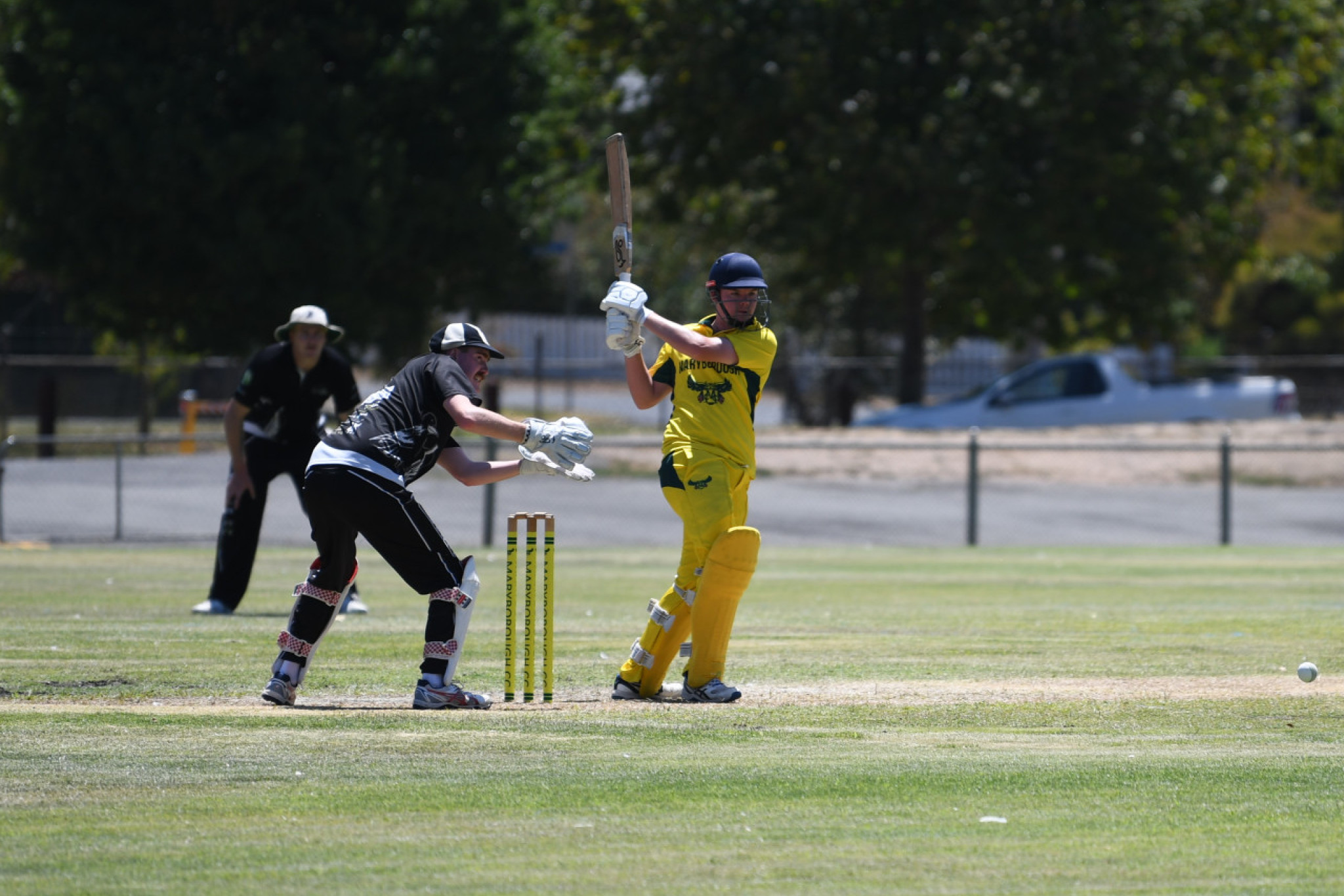 Lachlan Bursill, pictured against Clunes, scored 41 against Beaufort.