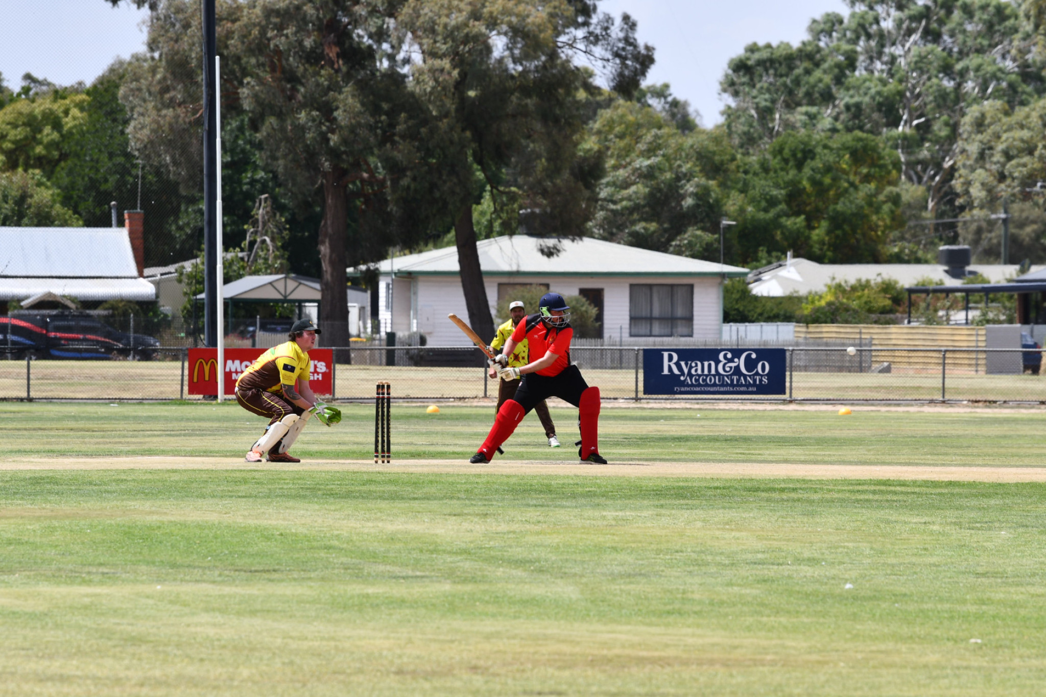Jack Schafer batting for Carisbrook in a losing effort against Talbot.