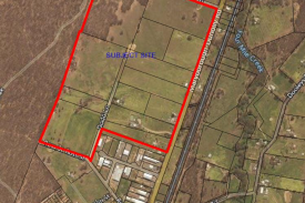 The suggested broad-hectare development which is approximately 70 hectares and could provide 400 to 600 lots.