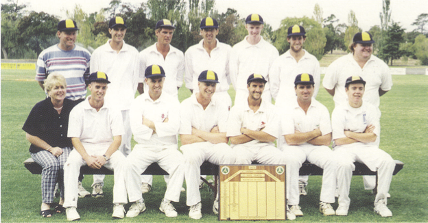 The 1997/98 Laanecoorie Dunolly Cricket Club A grade premiership winning side.