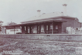 An image from 1908 when the Carisbrook Railway Station was still functional.