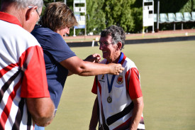 Malcolm Milne was all smiles during the premiership presentation.