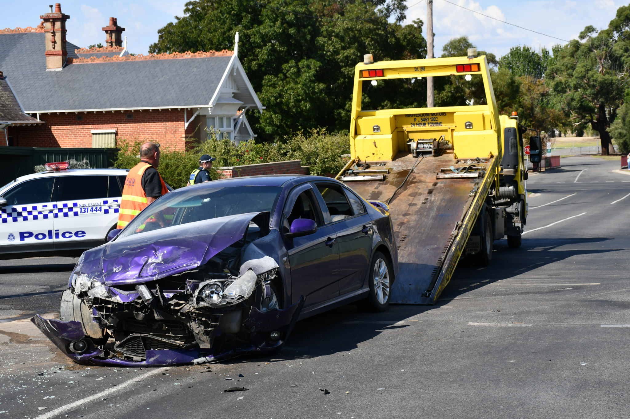 Drivers are being urged to slow down and not always assume other cars will stop following a collision in Maryborough on Tuesday.