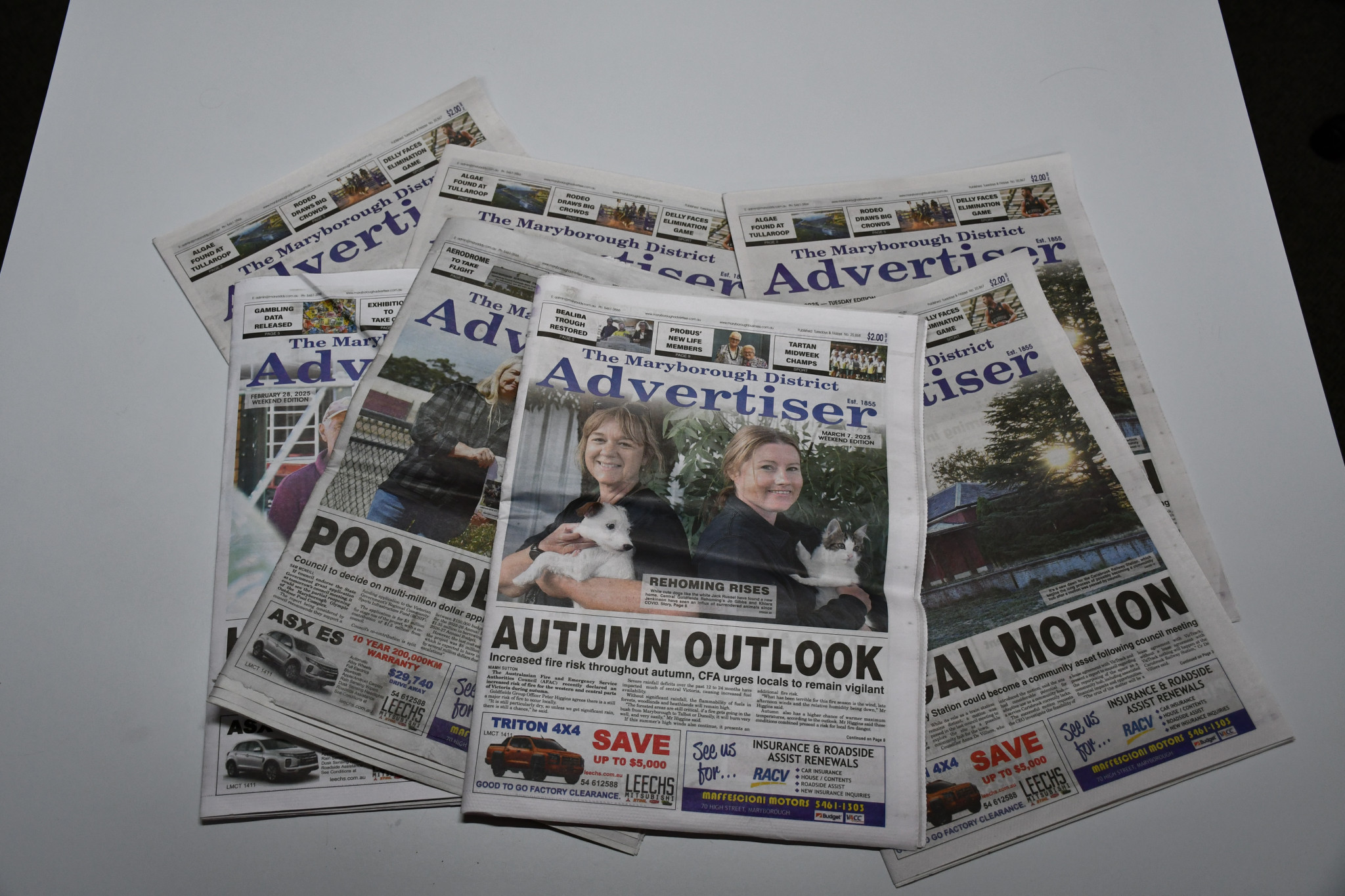 Just some of the Maryborough District Advertiser's recent front pages.