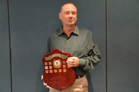 Andrew Oddie collected his award.