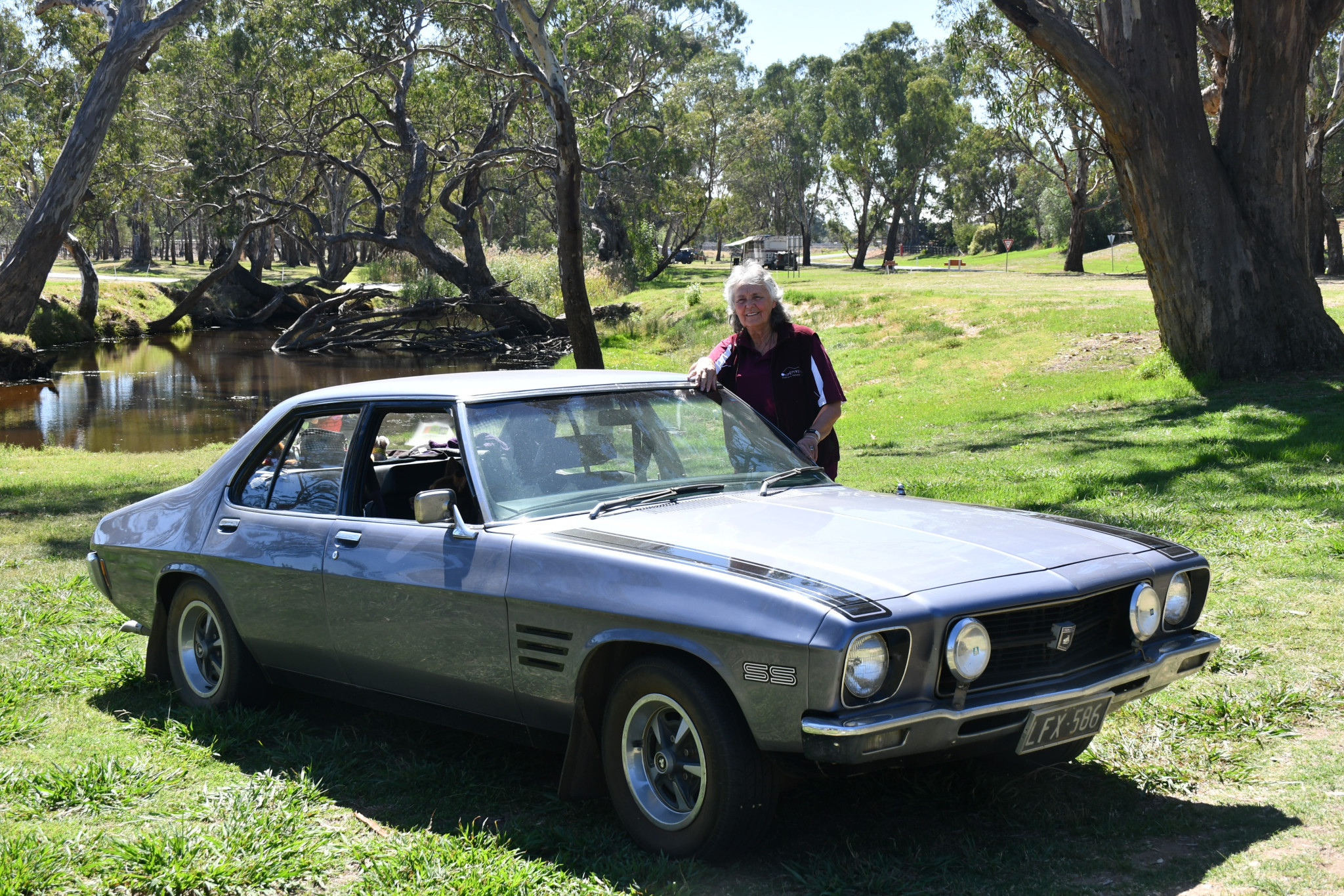 Many other classic 70s vehicles like Marg Pilgrim’s Holden SS HQ will be showcased at this weekend’s muster, next to the Avoca Riverside Market.