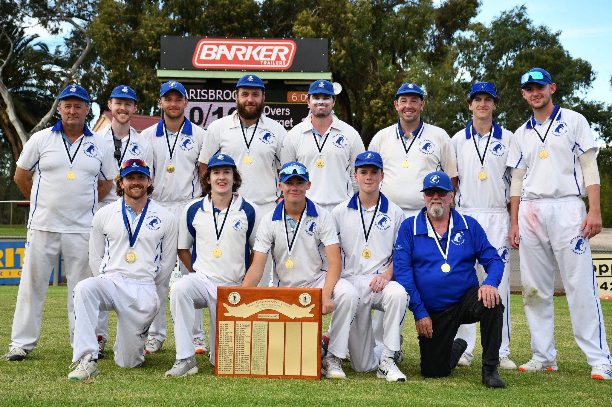 The 2024/25 MDCA A Grade Colts Phelans premiership team.