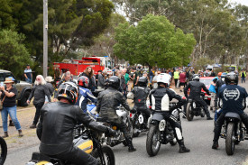 Spectators weren’t just hearing the engines of classic cars but around 30 historic motorbikes.