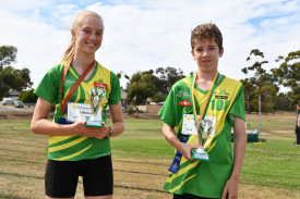 Under 13 star award winners Lillian Holt and Harry Mason.