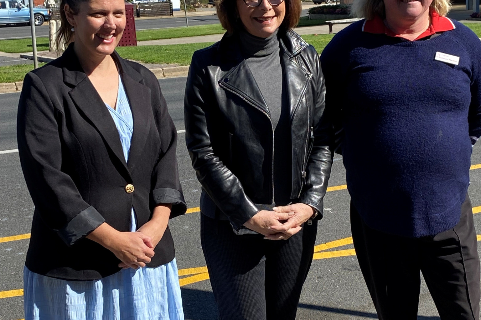 Pyrenees Shire mayor Tanya Kehoe, Dr Anne Webster and Avoca Ward councillor Rebecca Wardlaw at last week’s funding announcment. Photo: supplied.