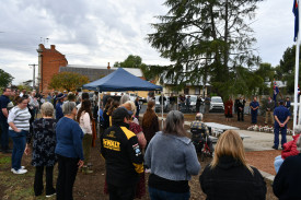 A large crowd attended the service in Talbot.