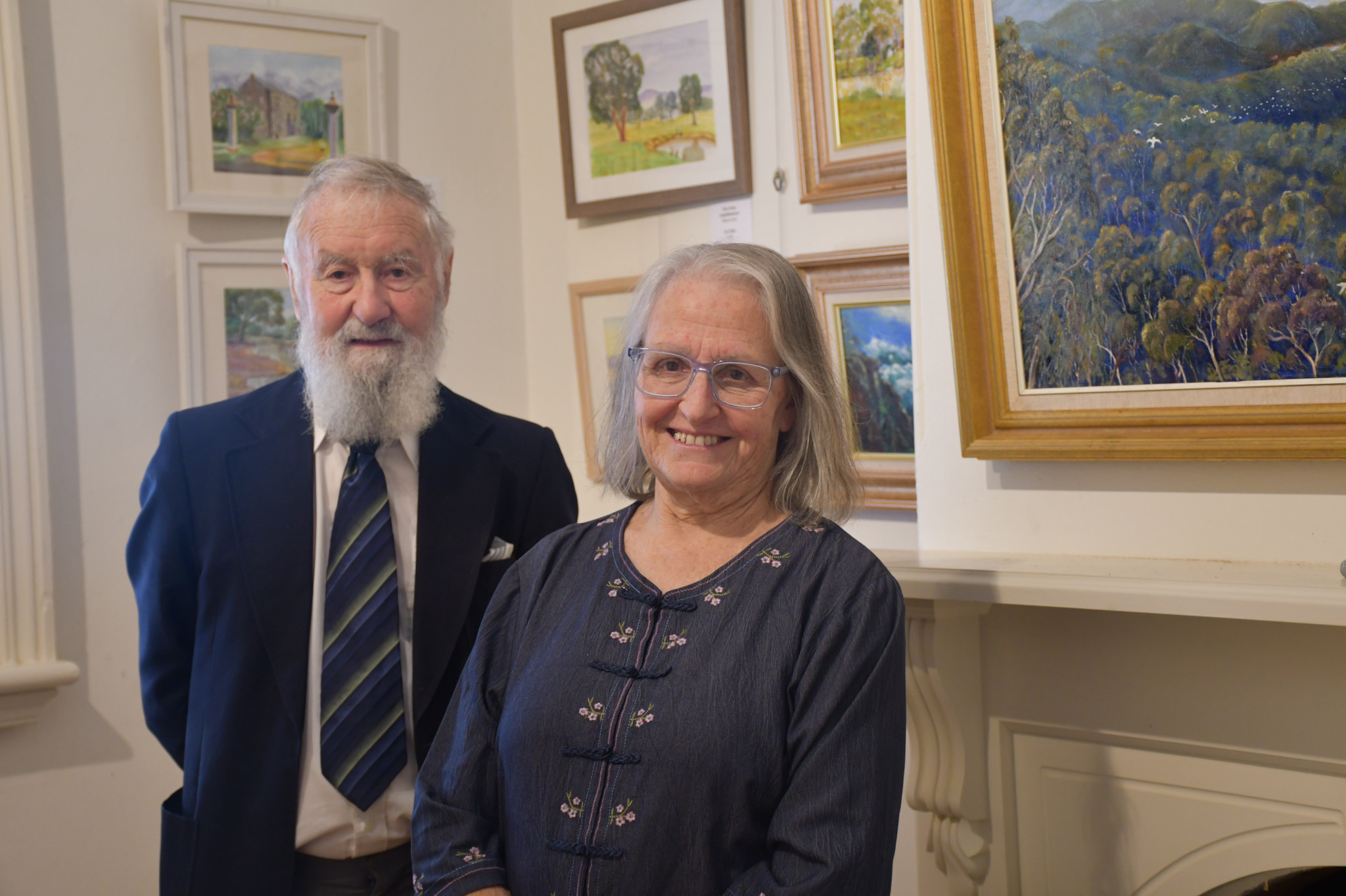 Chris Moule and Viv Pells are excited to show the Australian landscape in a new light alongside their late-friend’s paintings.