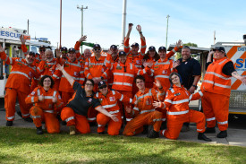Local SES volunteers turned out in force with equipment, dioramas, and information for interested locals.