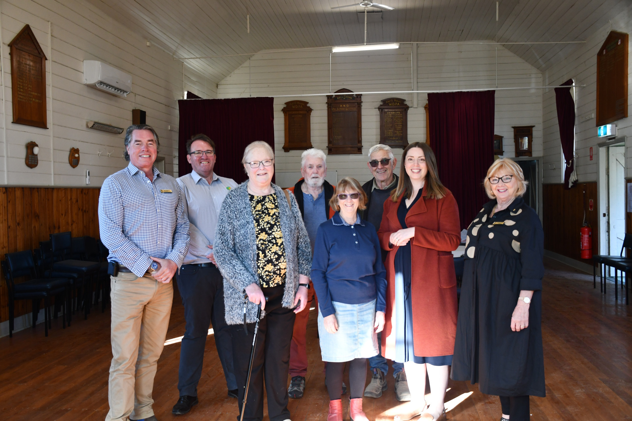 Community members met with council representatives and Member for Ripon Martha Haylett at the funding announcement in Wareek last Friday.