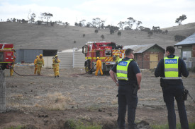 Emergency services from across the district attended the Douglass Road incident.