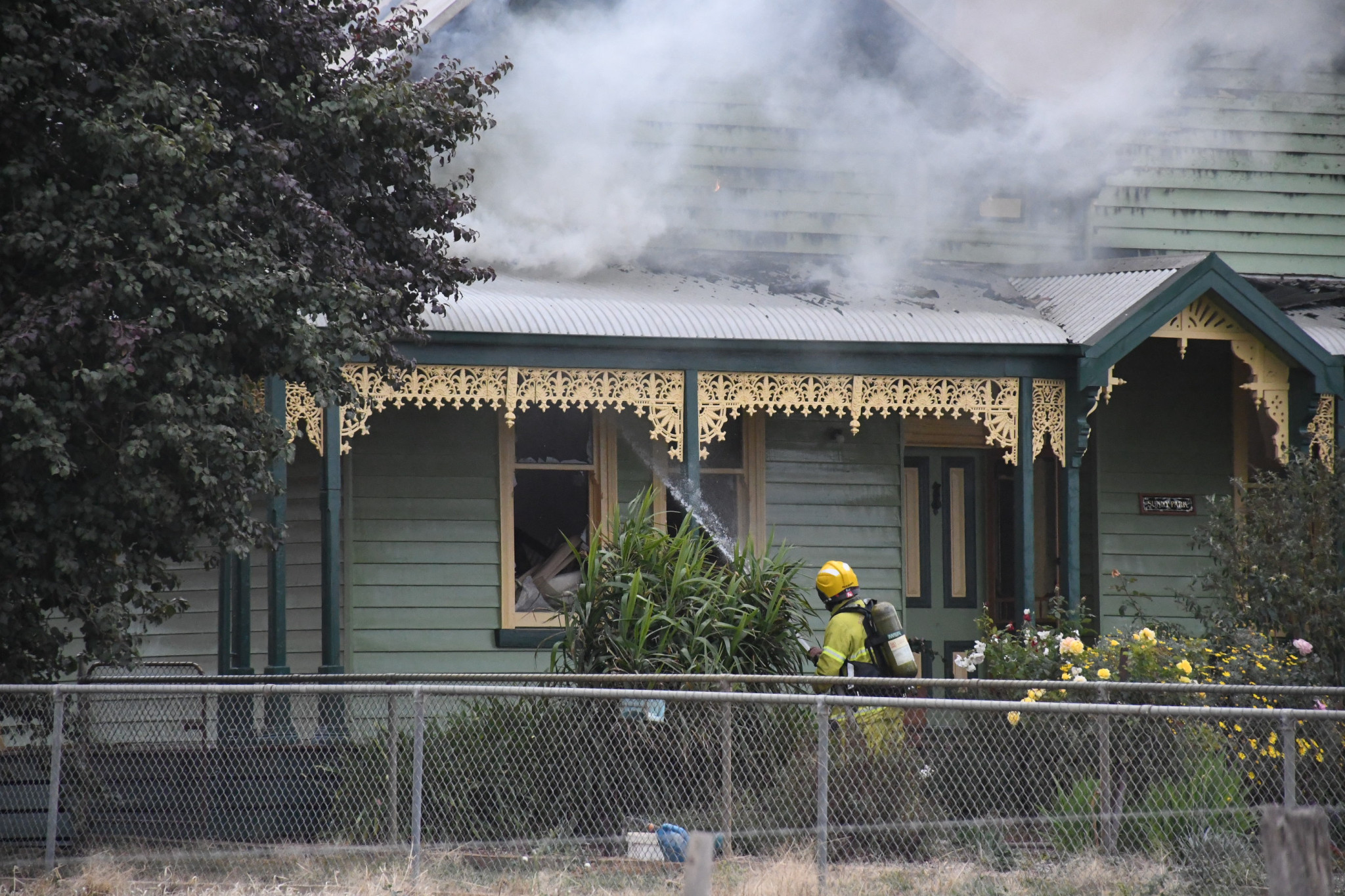Emergency services worked to extinguish a blaze in Wareek on Thursday, which destroyed a more than 120-year-old family home. While no one was injured, the incident has sent shockwaves through the tight-knit community.