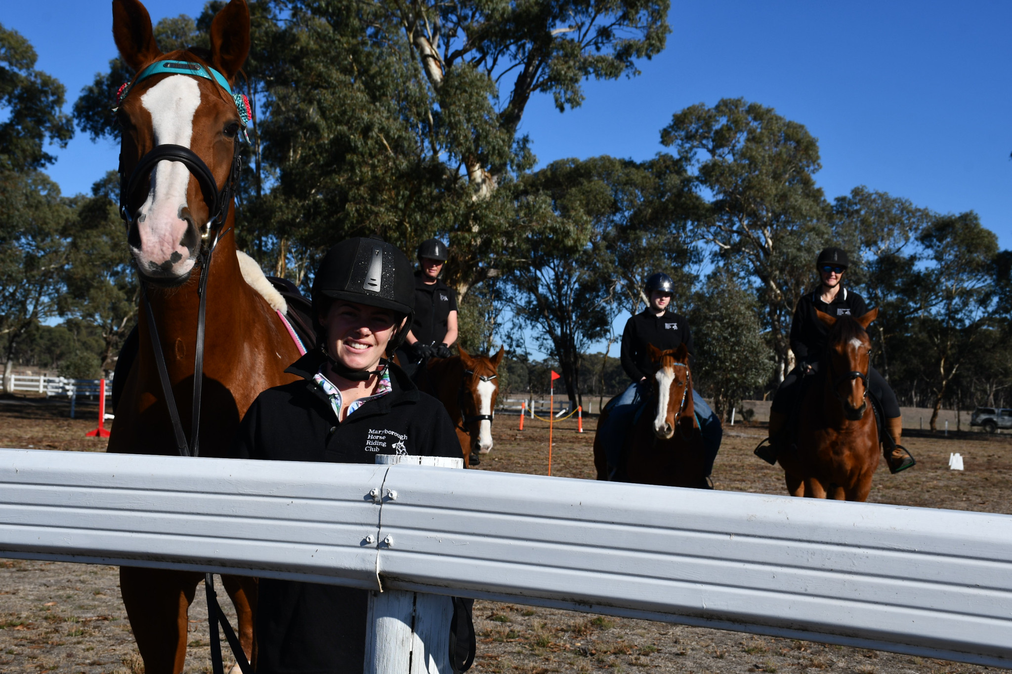 Elise Binks, Renata Johnson, Sixtine Boudry, and Heidi Bennett took to the grounds last weekend ahead of the upcoming fundraiser.
