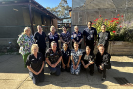Nursing team at the Dunolly campus shared stories over afternoon tea.