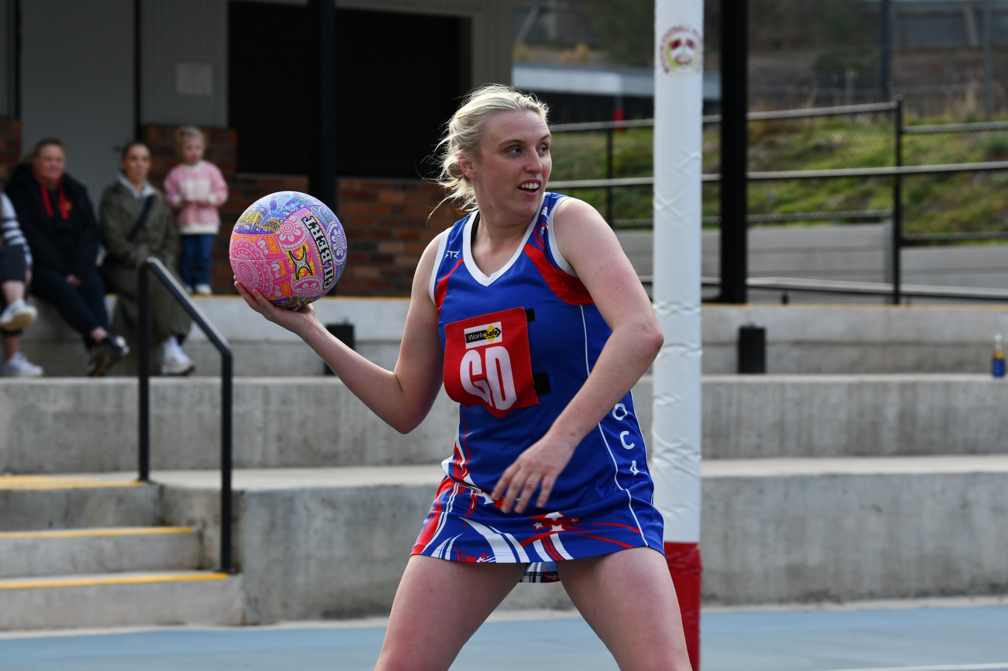 Caitlin Drummond moves the ball up court for Avoca.