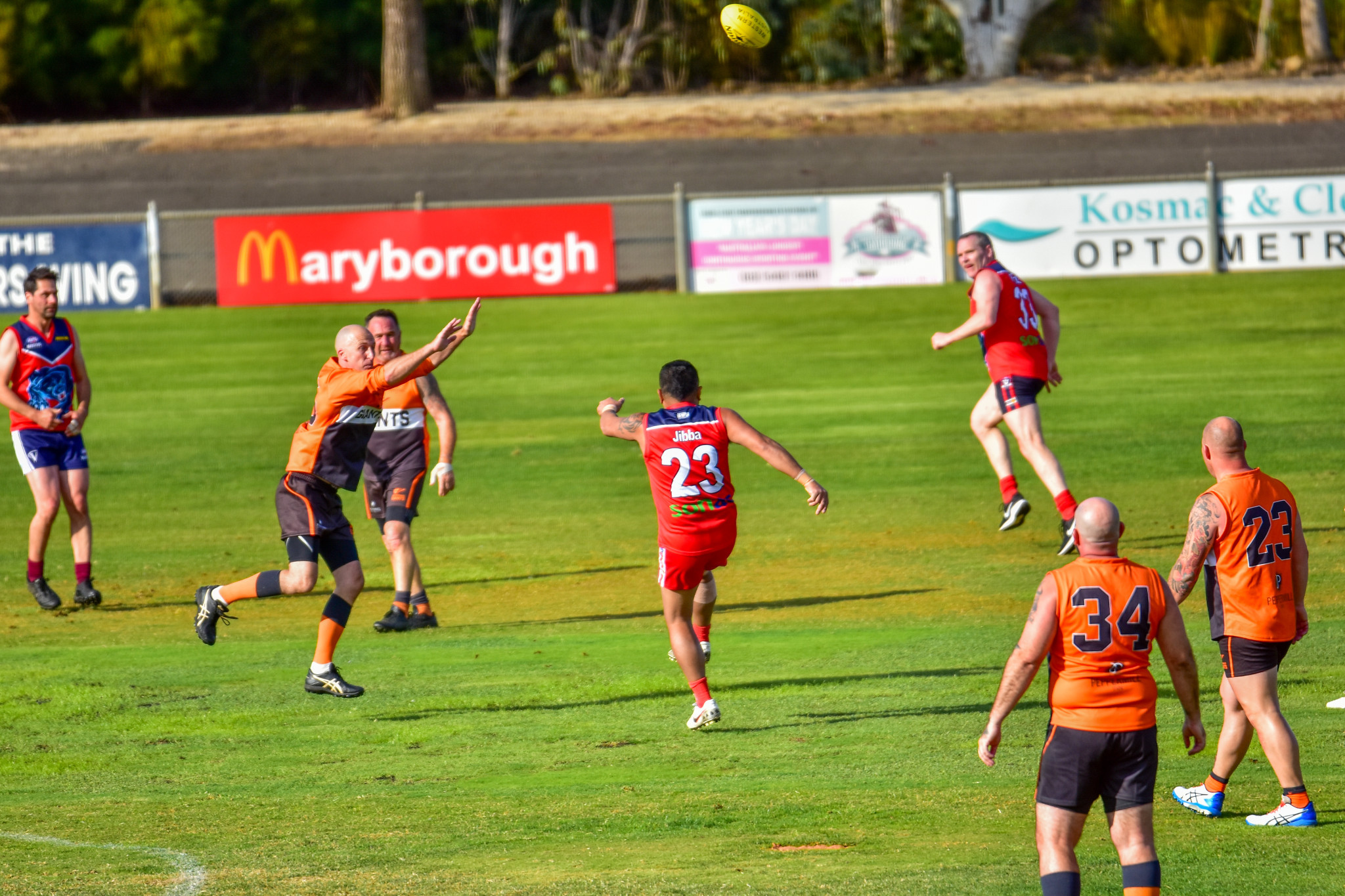 Pumas’ Jibb Iglesias, pictured against GV Giants, was named in the best players against Moorabool Valley.