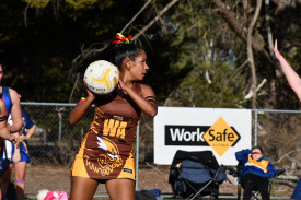 The dependable Shianne Milera looks to keep the ball moving for Talbot.
