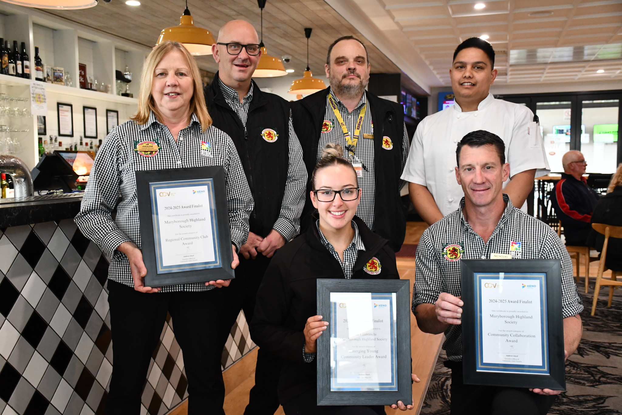 Maryborough Highland Society staff were thrilled with this week’s news that they were finalists for three Community Clubs Victoria awards.