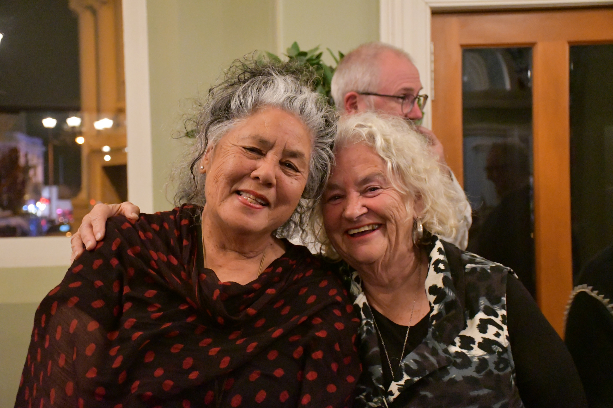 Words in Winter coordinators Patty Brown and Janice Simpson.