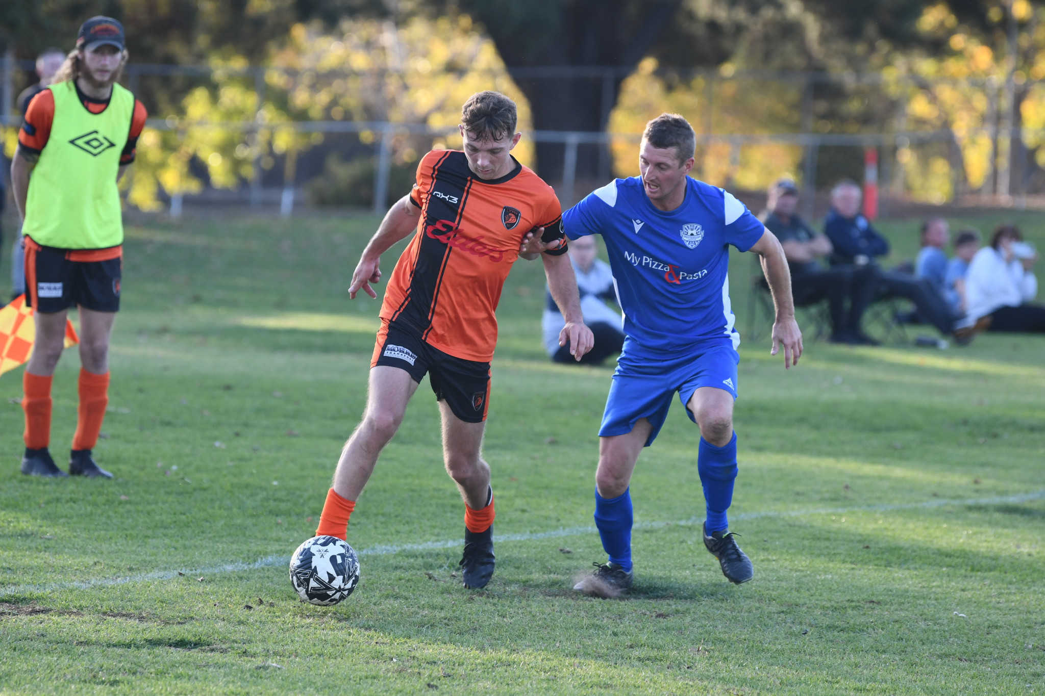 Luke Bucknall, pictured against Corangamite has been fantastic for Maryborough this season.