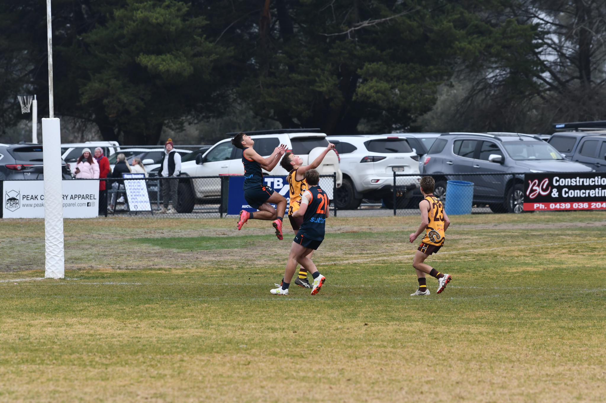 Under 17.5 Maryborough Giants forward Lachlan Condie was flying high against Talbot, kicking six goals.